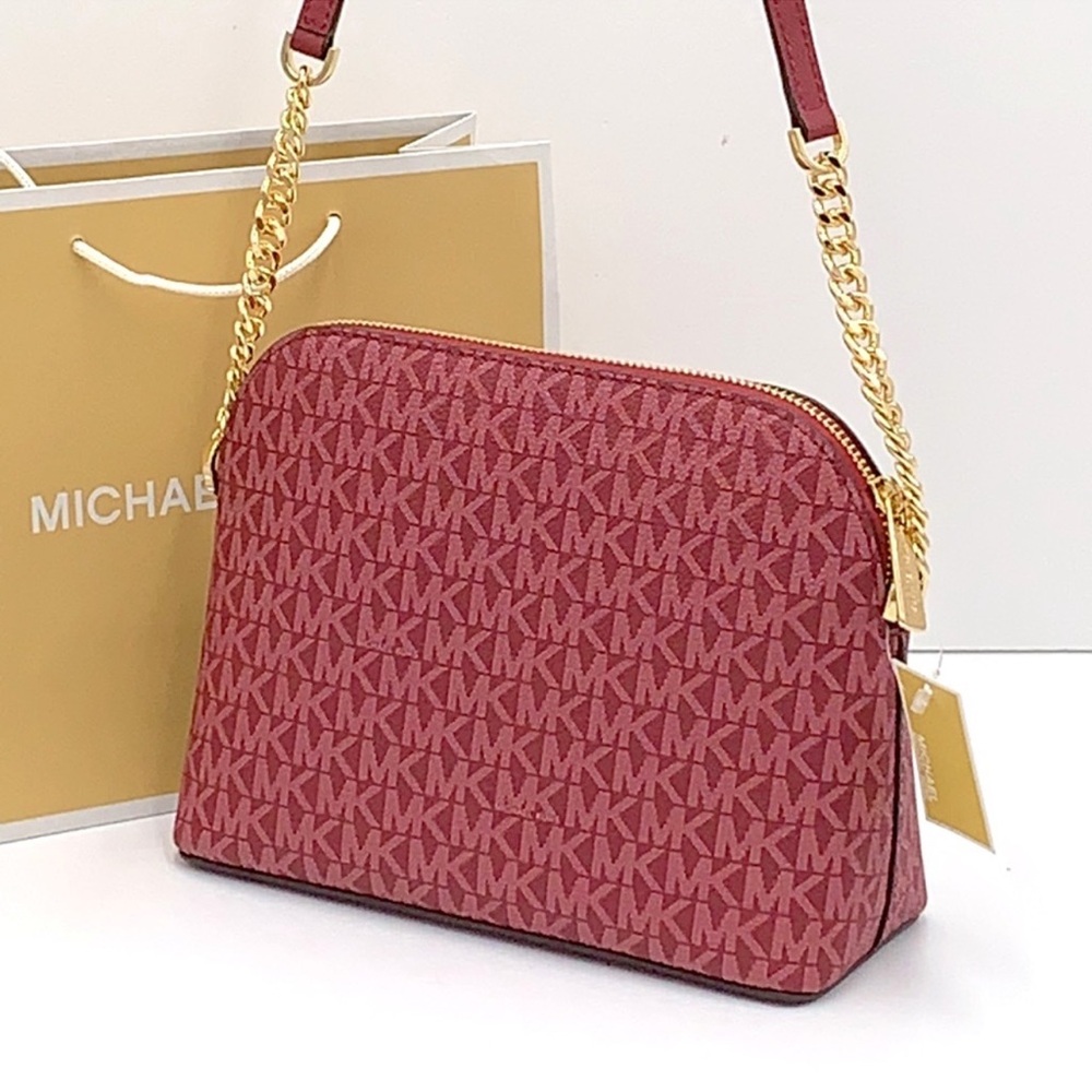 MICHAEL KORS Jet Set Medium Logo Dome Satchel Crossbody XCROSS XBODY
Mulberry - Picture 2 of 16